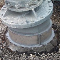 Płyta zespojona z użyciem materiału Belzona 1161 (Super UW-Metal)