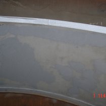 Powierzchnia odbudowana z użyciem materiału Belzona 1511 (Super HT-Metal) przed nałożeniem powłoki zabezpieczającej
