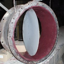 Zawór zabezpieczony materiałem Belzona 1811 (Ceramic Carbide) 