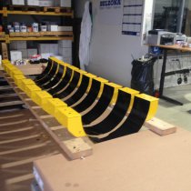 Materiał Belzona 2141 (ACR Fluid Elastomer) zabezpieczający przed dalszymi uszkodzeniami