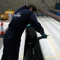 Po utwardzeniu zastosowano jedną warstwę elastomeru Belzona 2141 (ACR-Fluid Elastomer)